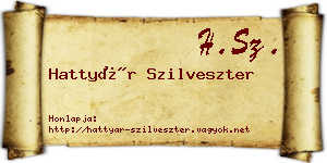 Hattyár Szilveszter névjegykártya